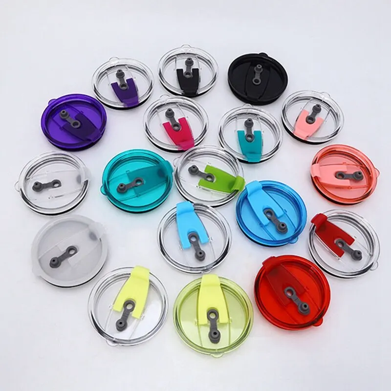 

For 30oz Colorful Plastic Cup Cover for Splash Spill Proof Lid Car Coffee Sealing Transparent Straw Cup Lid Accessories
