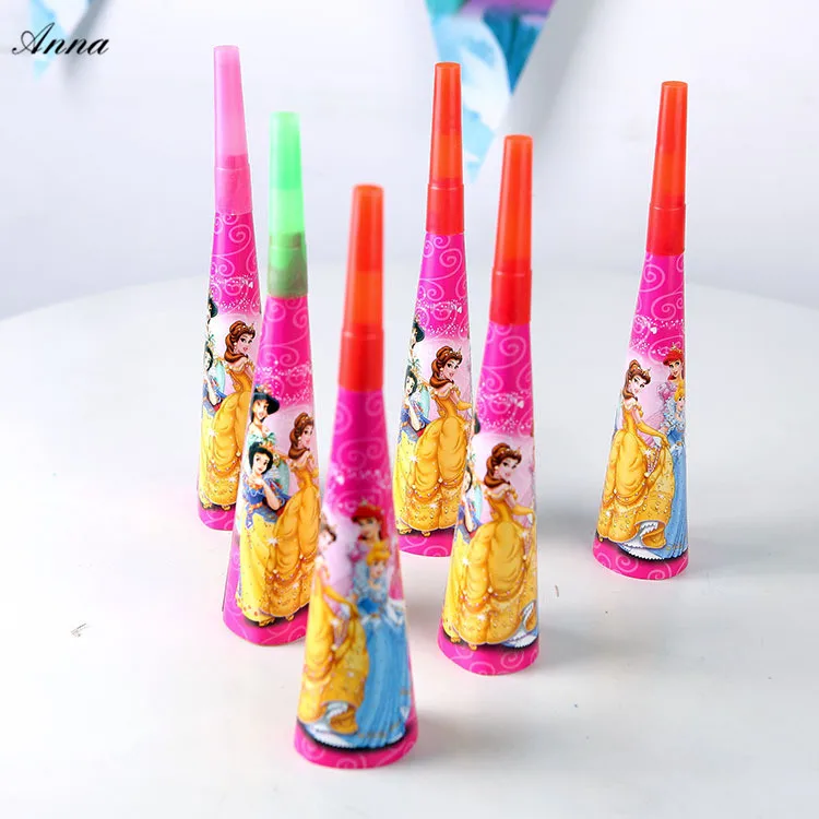 Noise maker 6pcs 108 см* 180 см Ариэль/Белоснежка/Белль/Золушка/Жасмин/Аврора принцесса пластиковая скатерть для украшения дня рождения детей - Цвет: Noise maker 6pcs