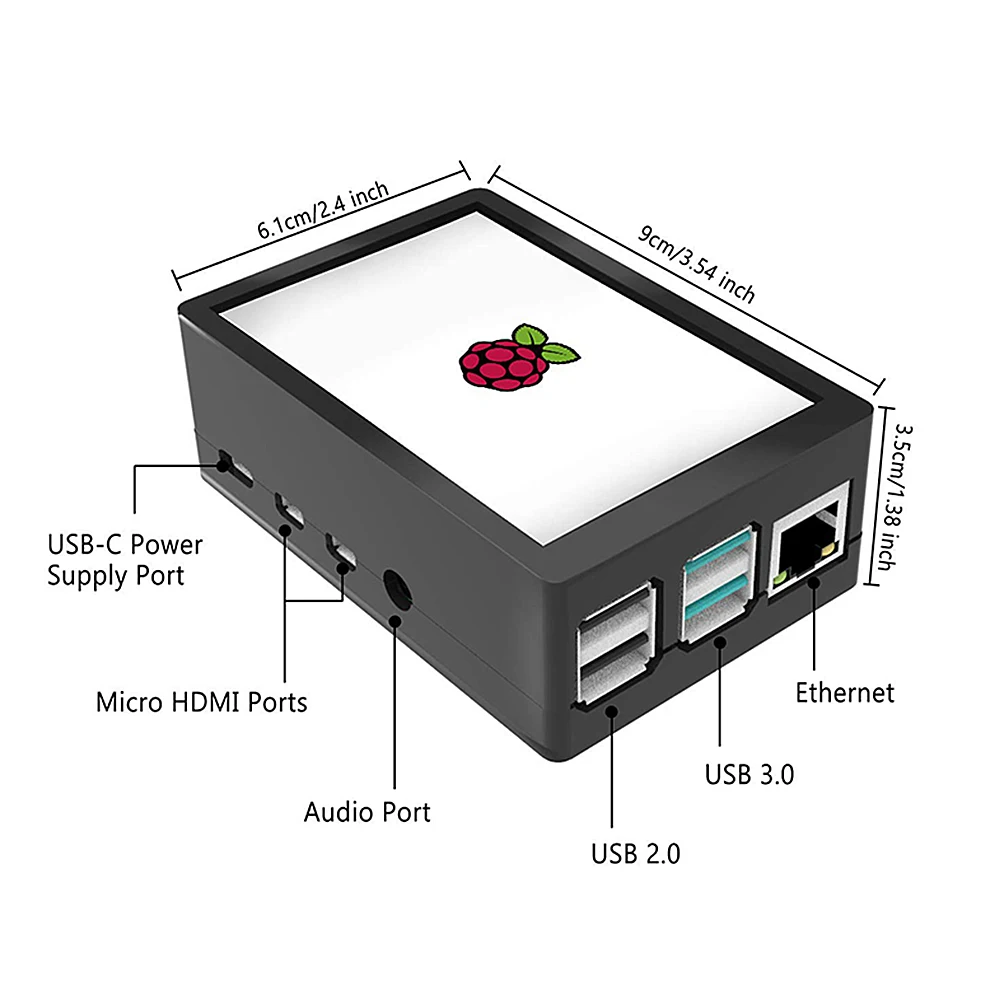 Чехол для raspberry pi 4 черный защитный многофункциональный чехол из АБС пластика