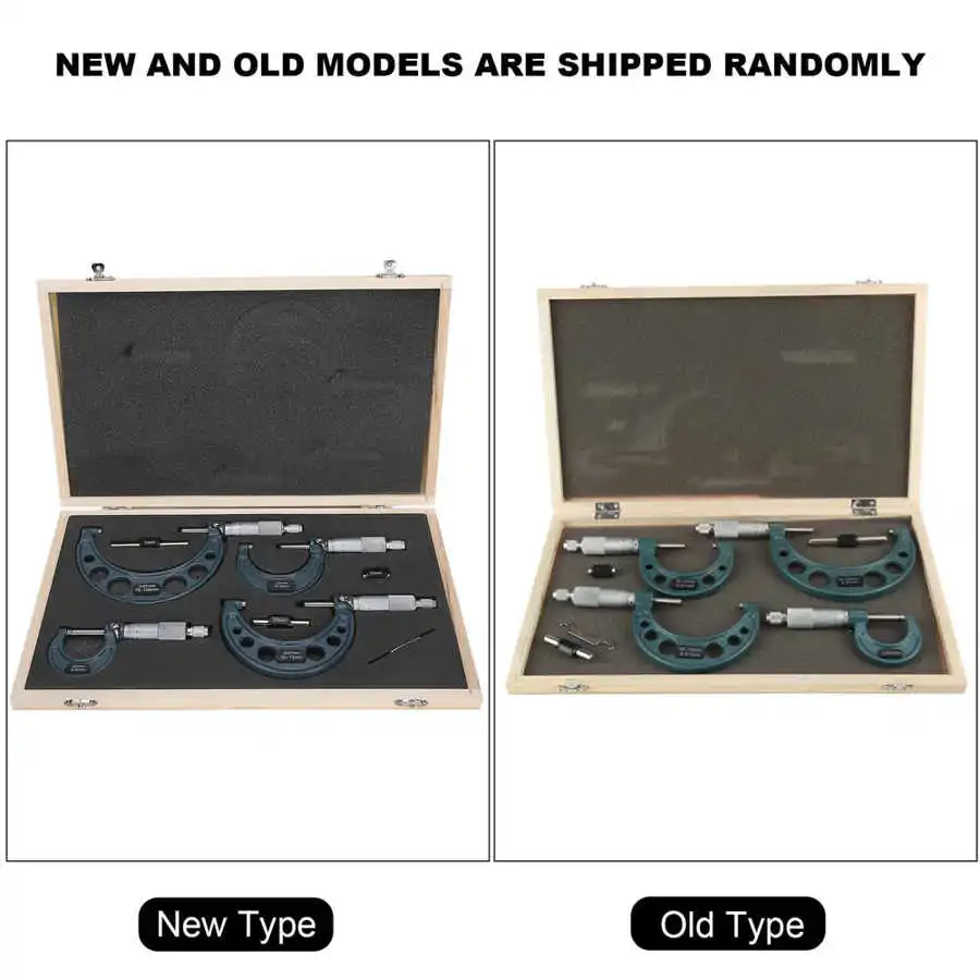 Комплект из 4 предметов 0 100 мм снаружи Микрометры Толщина датчик измерения