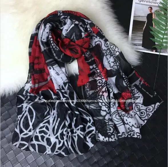 Роскошный женский шарф летний испанский дизайнерский цветочный шарф mr. print wrap Шарф - Цвет: 20