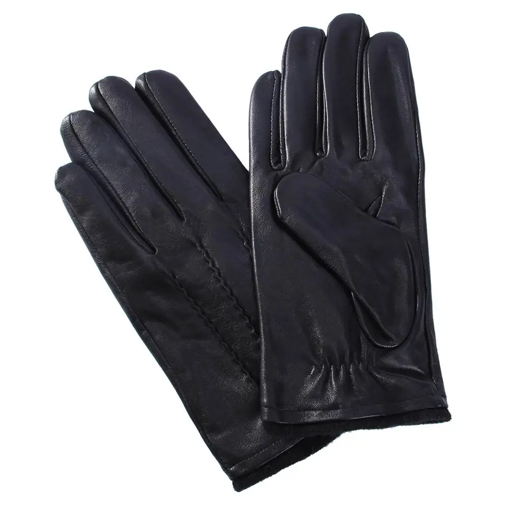 Кожаные перчатки мужские зимние модные высококачественные мягкие овчинные