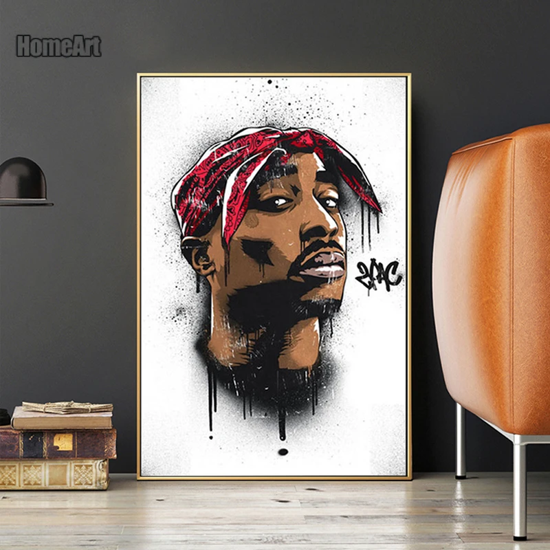 Rap King 2PAC парусиновые картины знаменитый B.I.G Biggie Smalls Тупак плакаты и принты хип хоп