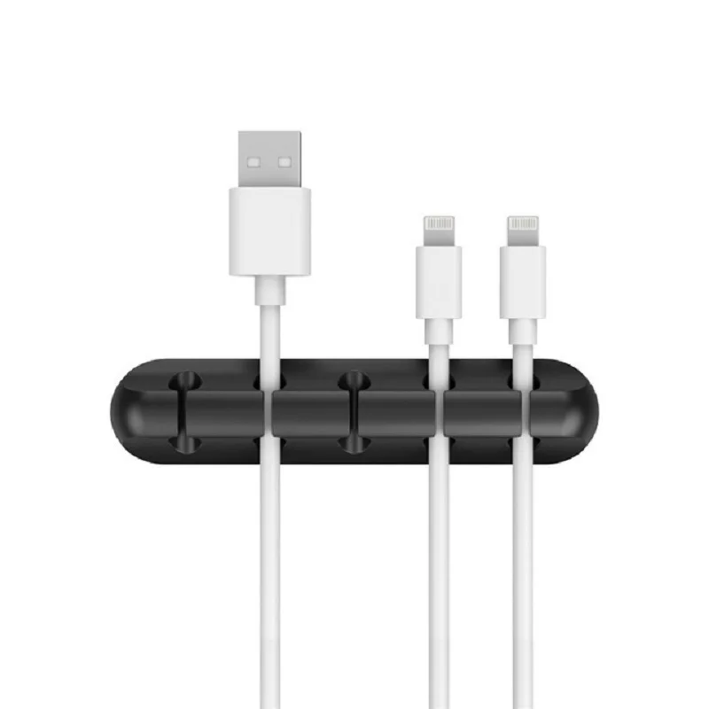 Новинка 2020 портативный силиконовый usb кабель сматыватель настольный держатель