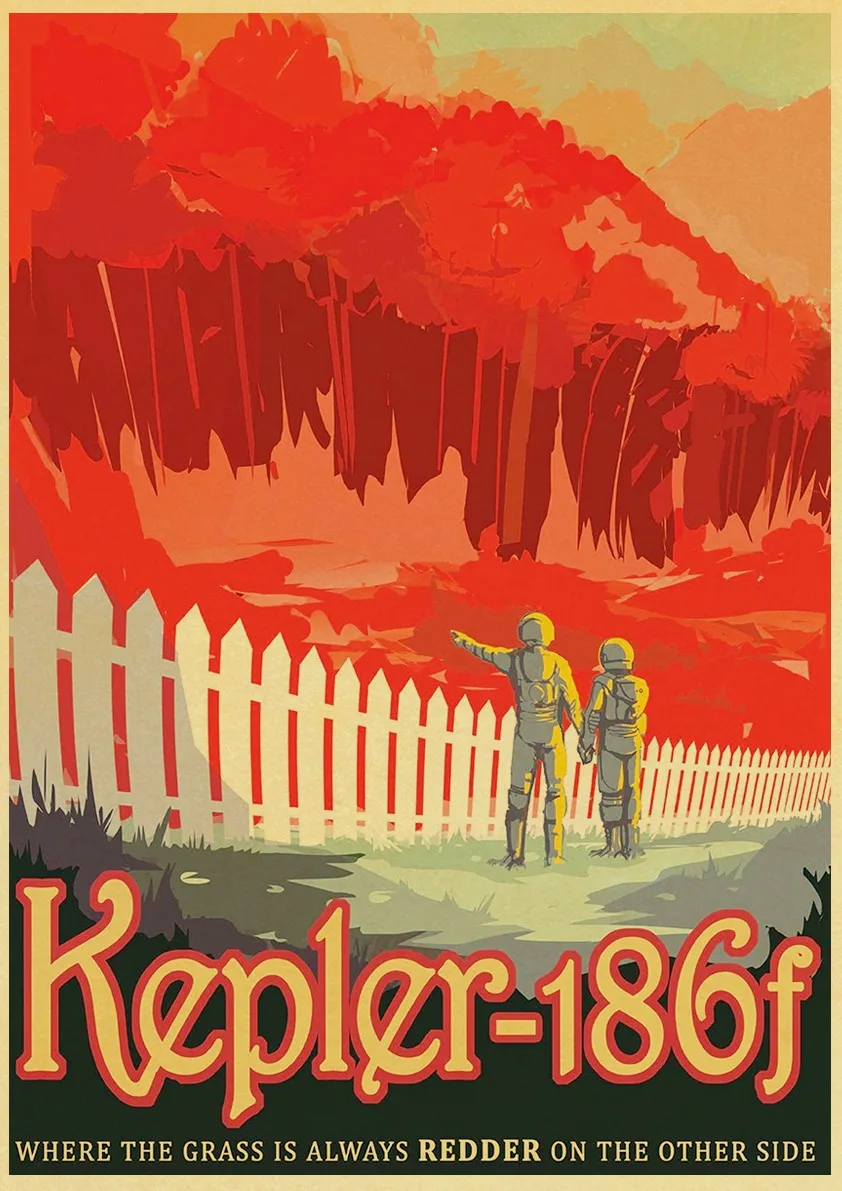 Футуристический плакат модная винтажная крафт-бумага для кафе бара