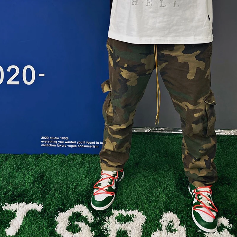 Rhude винтовка 2 брюки американский ретро обувь для мужчин и женщин Хай стрит