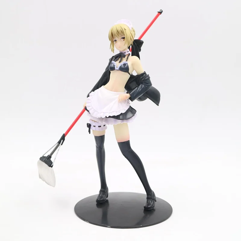 

Anime Fate Stay Night Saber Maid Broom Ver PVC Action Figure Collectible Model doll toy 22cm
