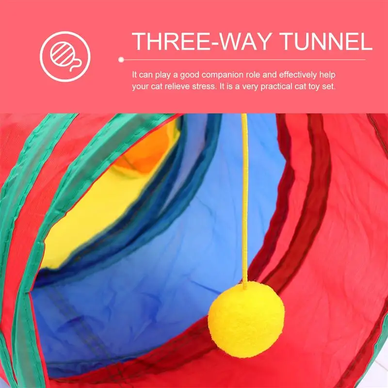 

1 Set Adorable Creative Colorful Pet Toy Cat Teaser Plaything for Kitten Cats Pets