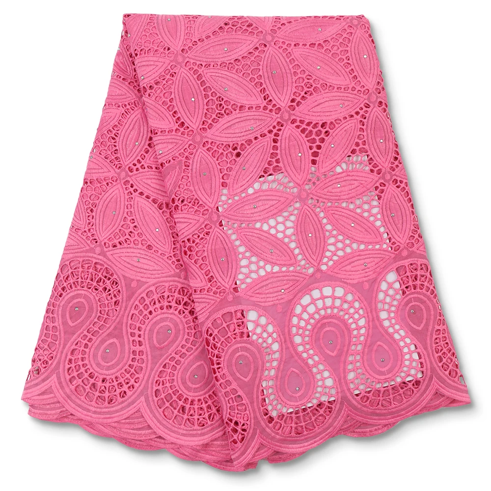 

African Dry Cotton Lace Fabric 2020 High Quality Lace Embroidery Swiss Voile Lace In Switzerland Nigerian Lace Fabrics YA3720B-8