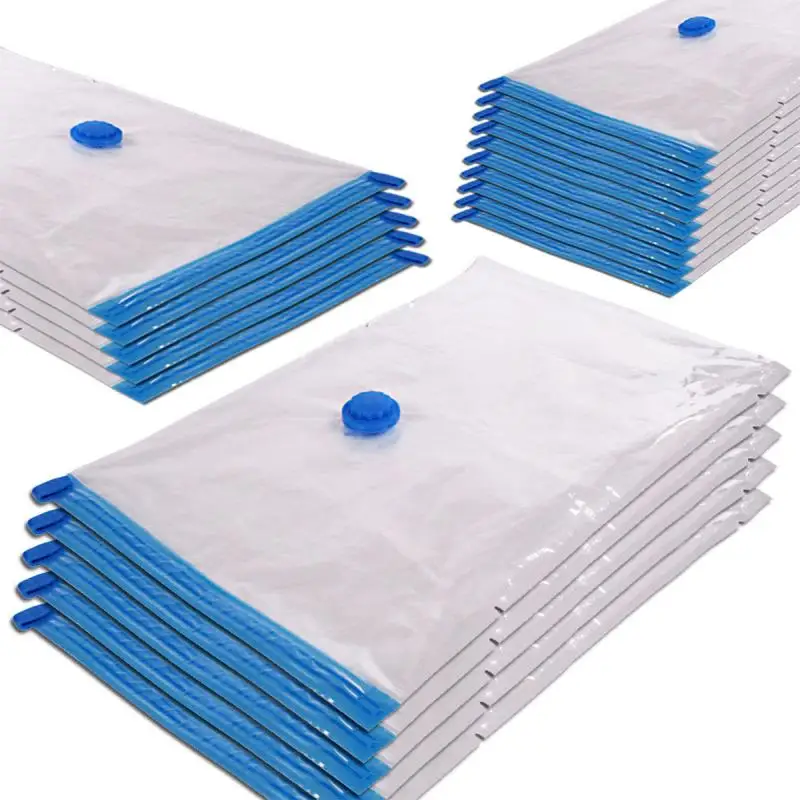 

20PC Transparent Vacuum Bag Storage Bag Home Organizer Border Foldable Clothes Organizer Seal Compressed Travel Saving Space HWC