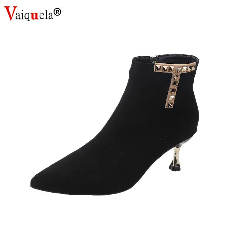 

High Heels Ankle Women Boots Pointed Toe Footwear Fashion Party Boot Sexy Snake Printing Female Shoes Woman Autumn