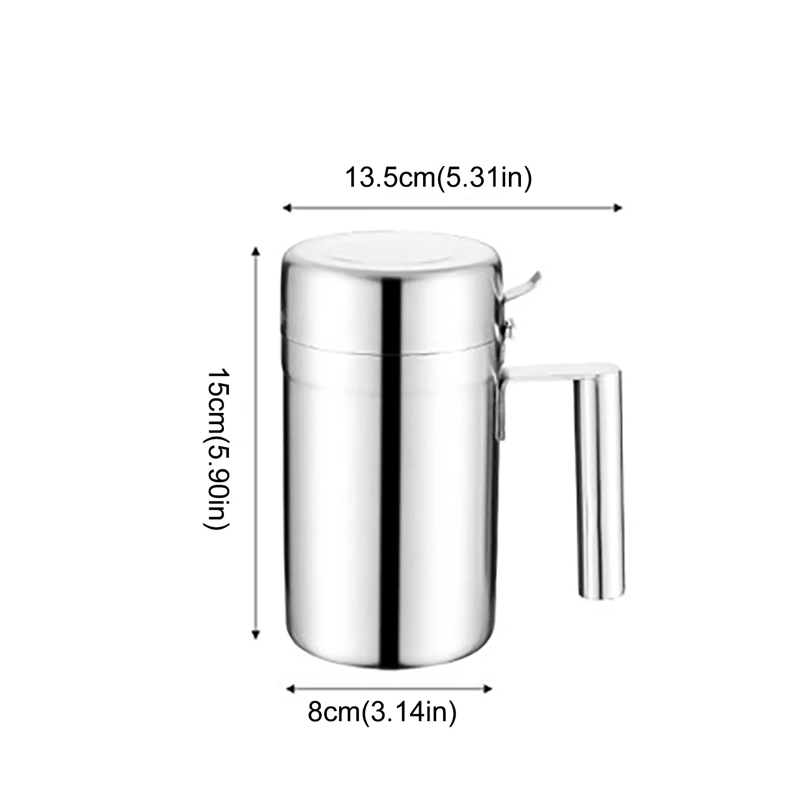 

Oil dispenser, stainless steel, dishwasher safe, environmentally friendly oil can/kitchen cooking oil dispenser (550 ml)