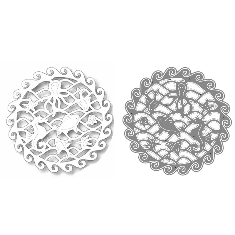 2020 новые металлические высечки и Скрапбукинг для изготовления бумаги Sea Life рамка