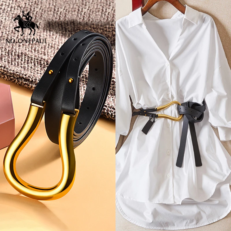 

Ремень женский NO.ONEPAUL, из натуральной кожи, в стиле панк