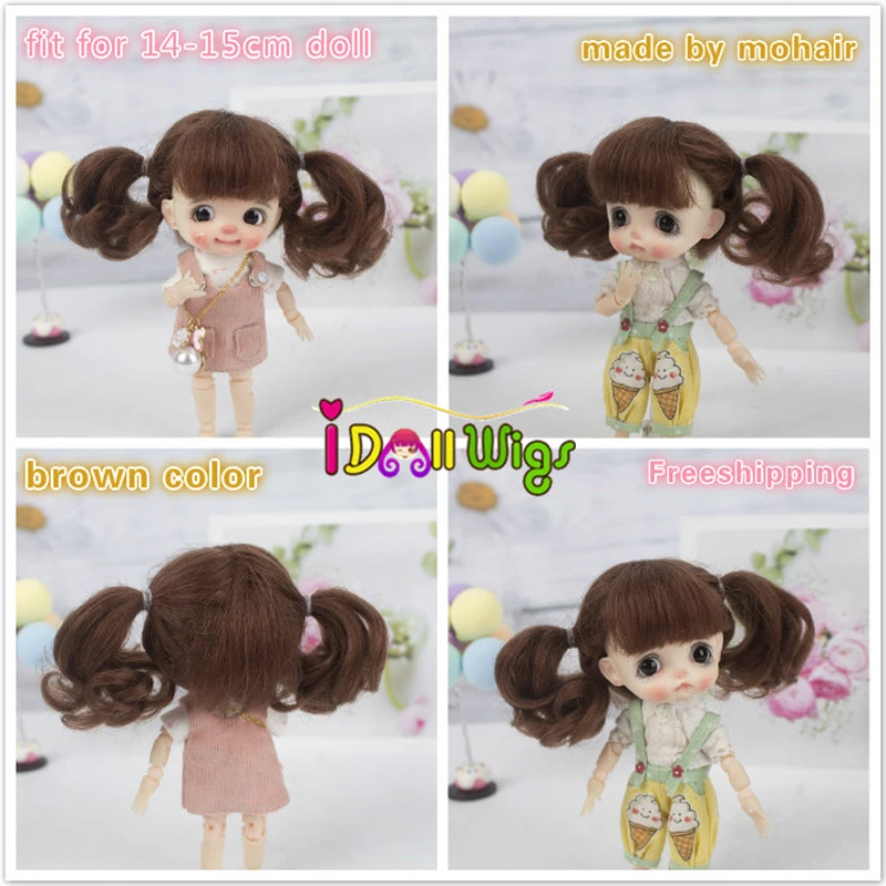 

Muziwig 1/8 BJD&Kurhn doll wig soft fiber Bob Hair for 14-15cm diameter doll