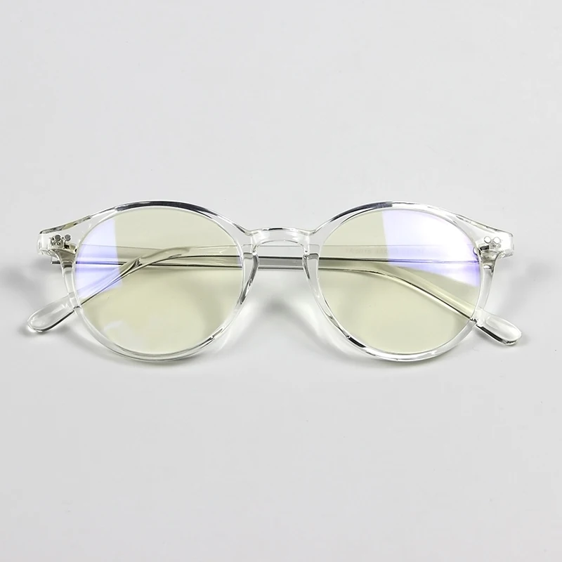 Очки для работы за компьютером женские TR90 прозрачные круглые с защитой от