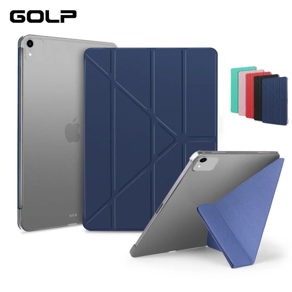 Чехол из искусственной кожи для iPad Pro 12 9 2018 GOLP Магнитный флип-чехол ПК умный чехол