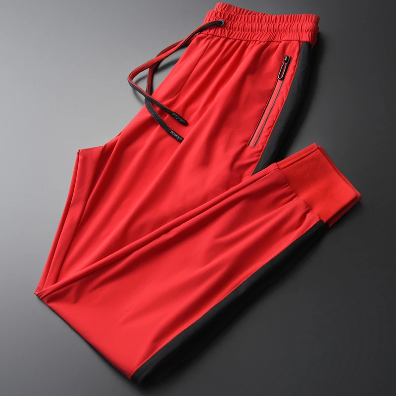 Брюки Minglu мужские с эластичной талией спортивные штаны контрастных цветов