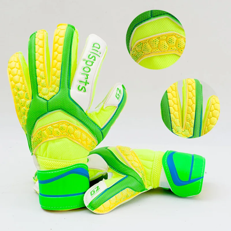 

Kids Thicken Goalie Futebol Professional Finger 5 Men Soccer Save De Goal Latex Strong Goalkeeper Keeper Protection Gloves Glove