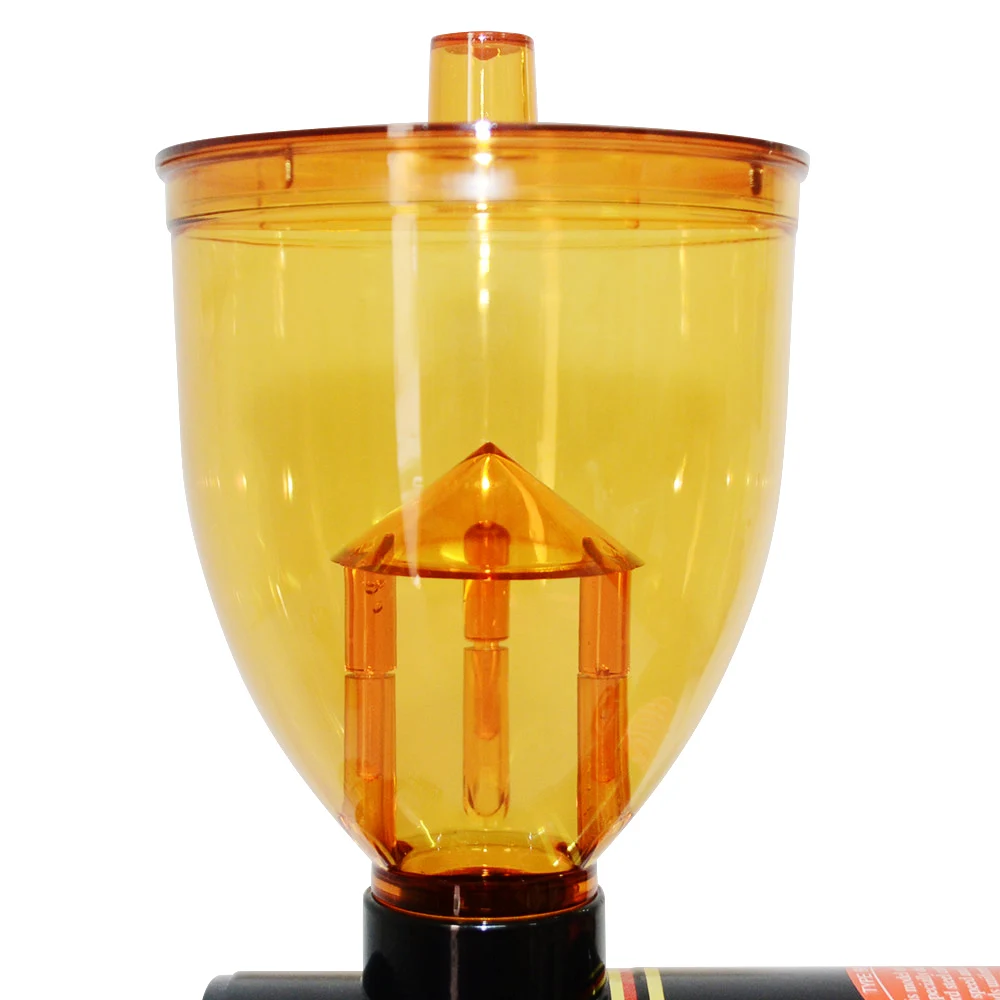 Часть кофемолки пластиковый резервуар желтого цвета с функцией предотвращения