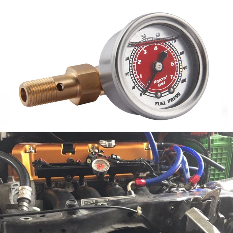 1 шт. Универсальный Автомобильный топливный манометр Наполненный жидкостью
