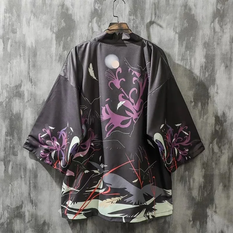 

Sun Proof Clothes Style Daopao Couple Guochao Ancient Chinese Kimono Japanese Summer Element Thin Coat
