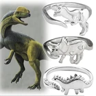 Кольца с динозаврами, длинный шейный дракон, стегозавр, ювелирные изделия, игрушка, милое животное, открытое регулируемое кольцо, подарок для женщин, кольца