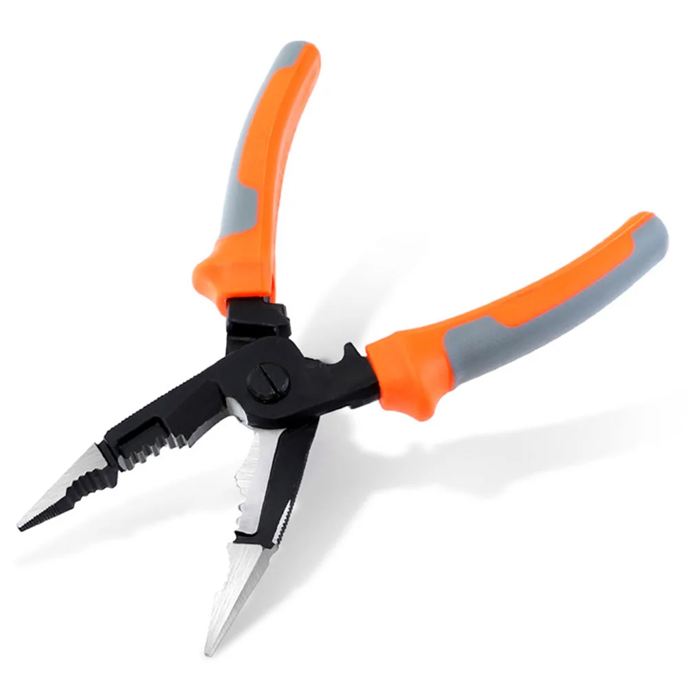 

5-in-1 Decrustation Pliers Wire Stripper 10,12,14AWG 8 inch Portable for Crimp terminal Stripping Trimming Burr Repair Clamp