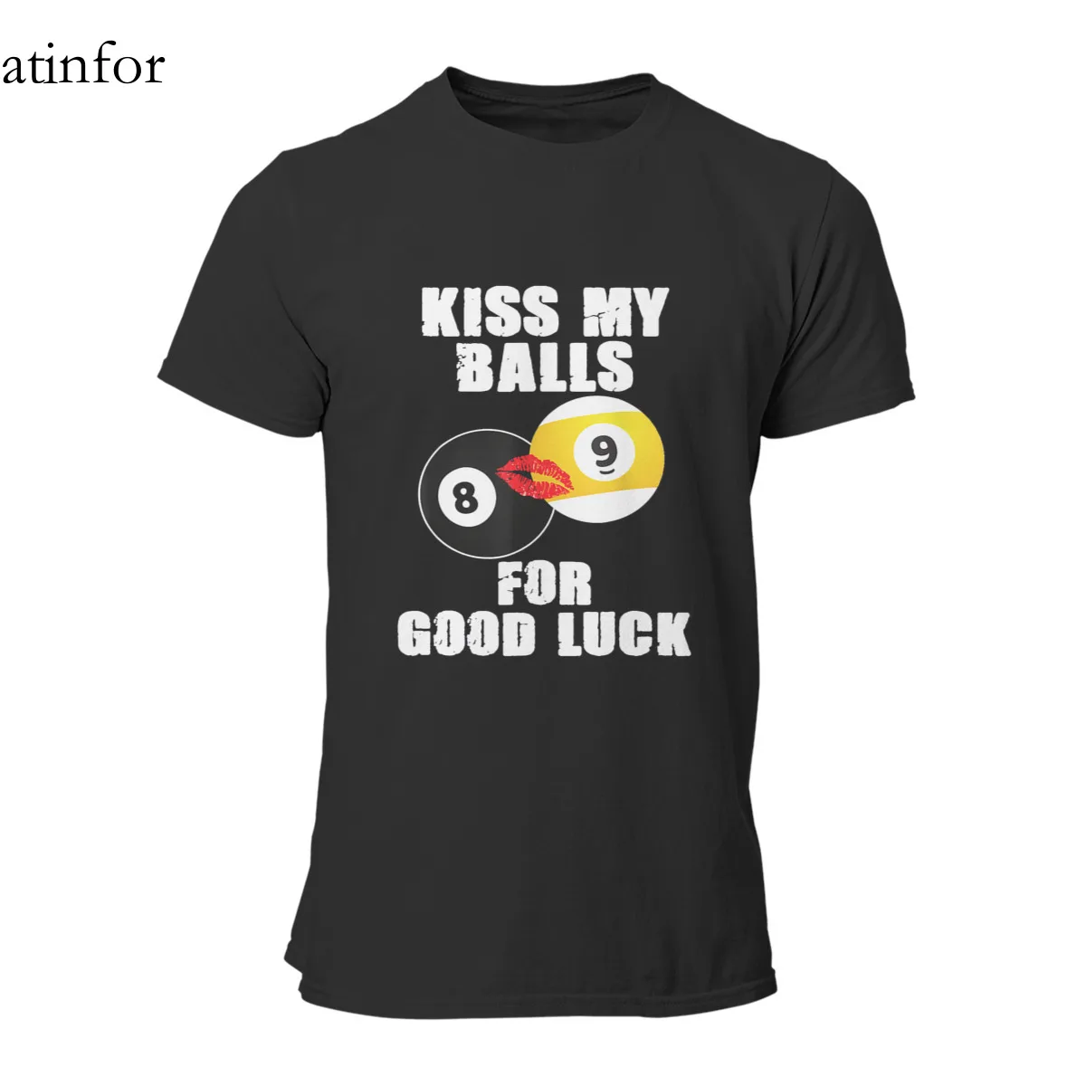 Рубашка Kiss My Balls For Good Luck забавная бильярдная необходимая вещь оригинальные игры