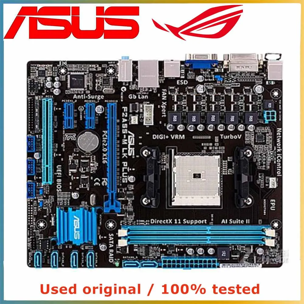 Фото Для AMD A55 APU CPU для ASUS F2A55-M LK PLUS материнская плата компьютерная розетка FM1 DDR3 USB2.0 SATA2