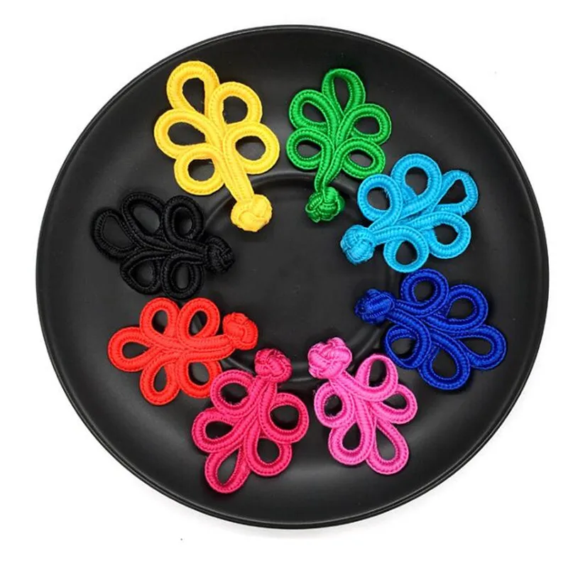 5 пар золотистого и серебряного цвета Cheongsam Button Five Chinese Knot Buttons застежка DIY Belt