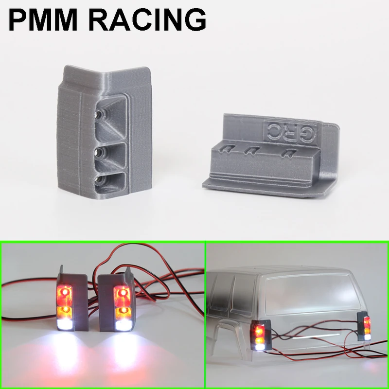 

1 pair 3D printing Led Taillight cup Car light shell For 1/10 RC Crawler Car SCX10 II 90046 90047 Rear Lamp White Red Yellow