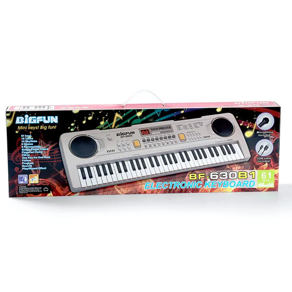 

61 Keys Electronic Piano Keyboard Portable Kids Piano Keyboard Music Instrument Learning Keyboard With Microphone