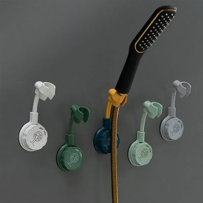 

Suction Cup Shower Holder Adjustable Shower Head Holder Universal Bathroom Bracket Nozzle Base Stand Punch-free 360°rotation 1pc