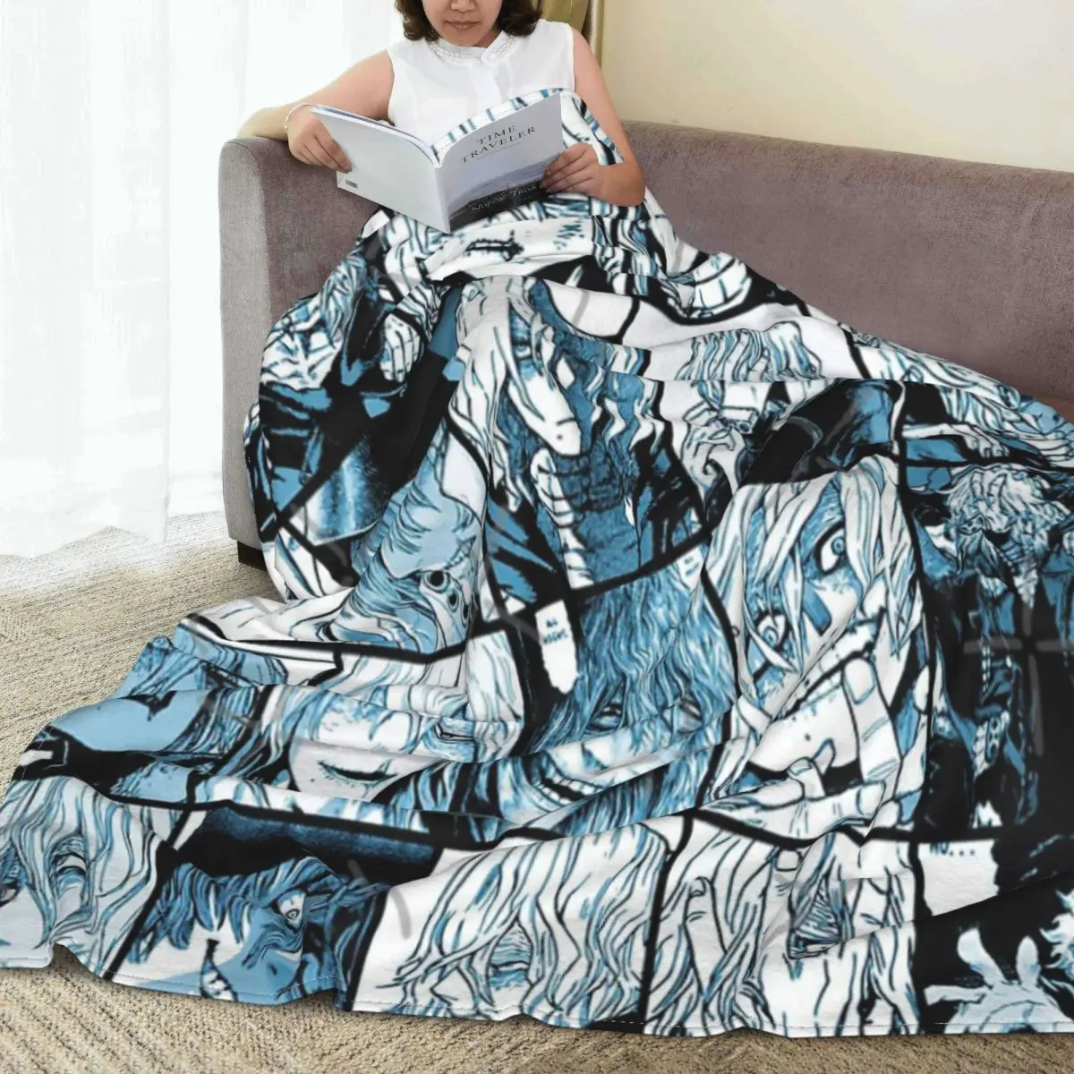 

Цветное одеяло Shigaraki с коллажем, покрывало для кровати, плед для пикника, плед на диван