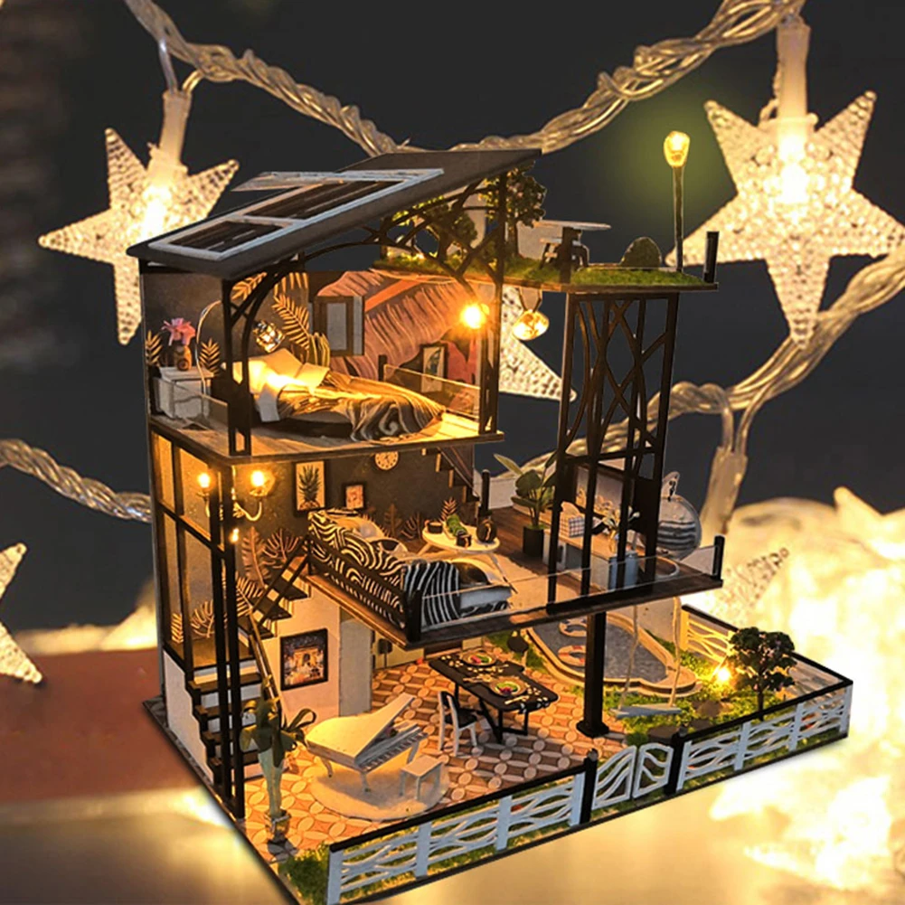 Кукольный домик сделай сам миниатюрная модель кукольный со встроенной виллой