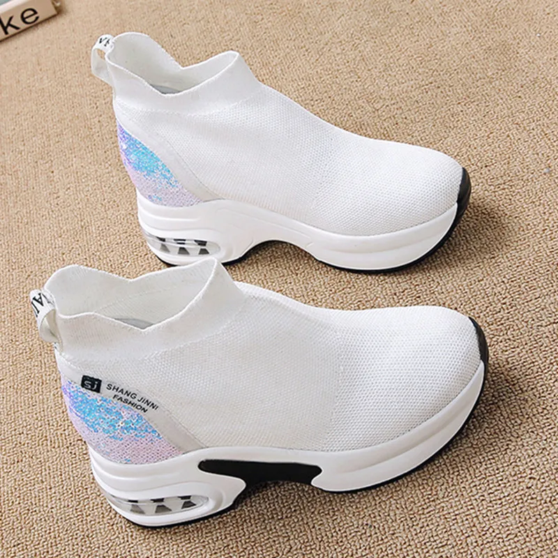 Женские осенние ботильоны Новинка 2019 года Повседневная дышащая обувь на каблуке