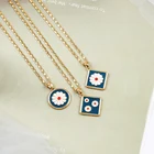 Изысканное эмалированное ожерелье с маргариткой, модное ожерелье-чокер с квадратными и круглыми цветами, корейские ювелирные изделия, оптовая продажа с фабрики
