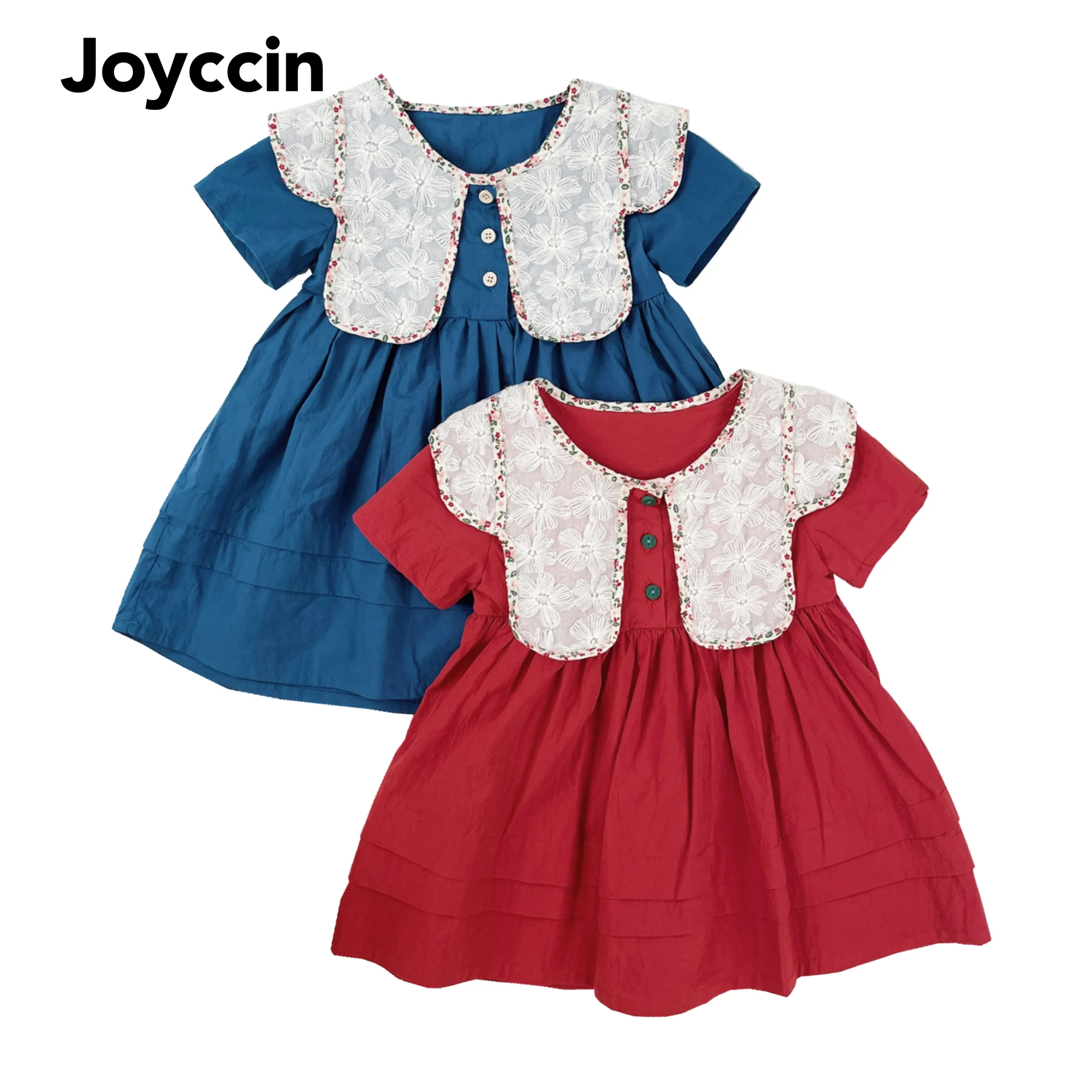 

Joyccin Baby Girl Clothes Children Lovely Loose Birthday Dresses Summer Kids Solid Color Short Sleeve Princess Party Dress