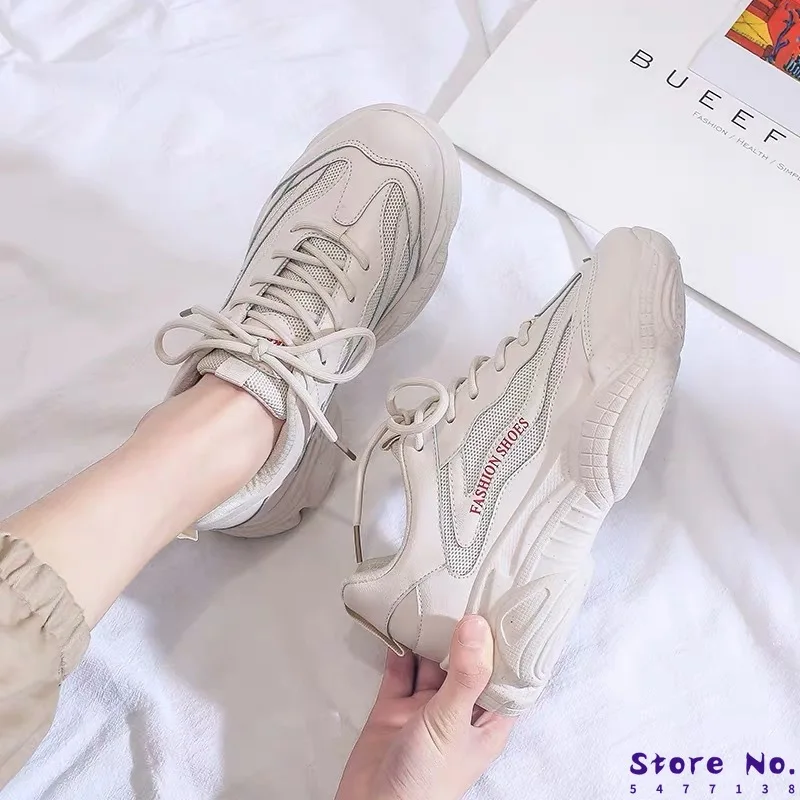 

Женские сетчатые кроссовки, повседневные дышащие кроссовки на платформе, на шнуровке, Вулканизированная подошва, для отдыха, 2020