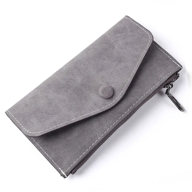 Винтажный Модный женский кошелек из искусственной кожи длинные ультратонкие