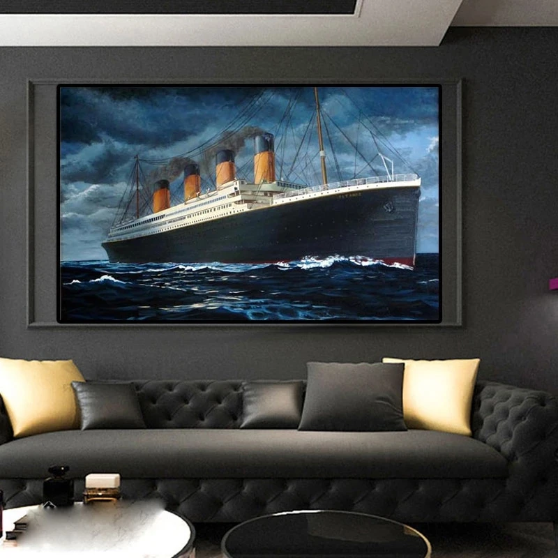 Абстрактная картина The Boat In Titanic из классического фильма холст Постер и печать