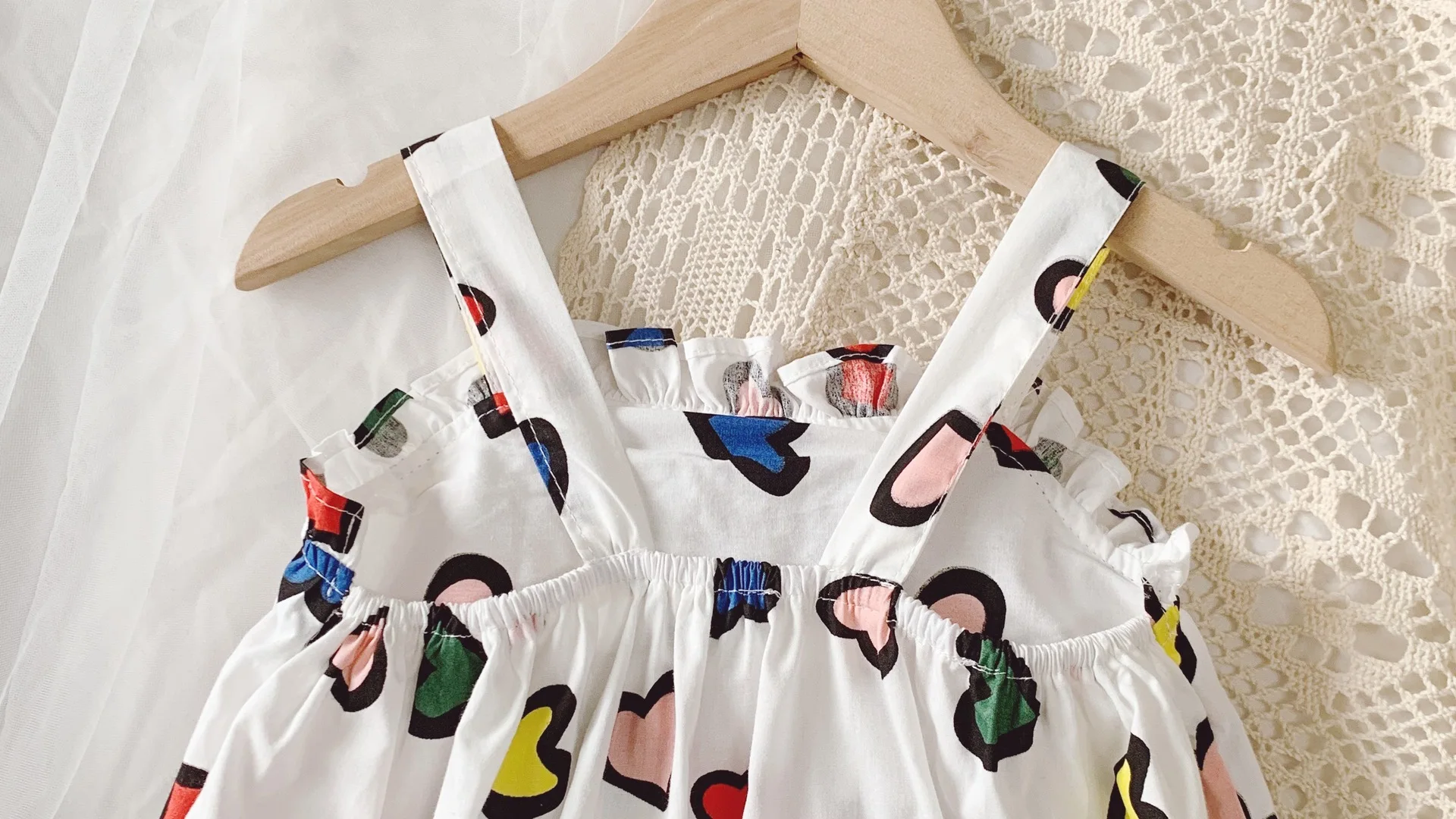 Платье для маленьких девочек лето 2020 с милым принтом в виде сердца крутая одежда