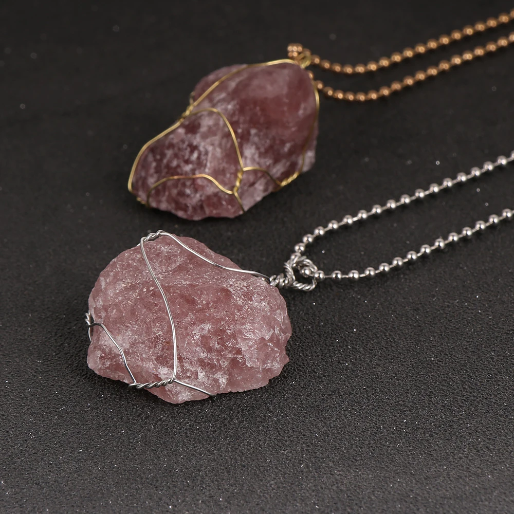 Естественный неправильной формы ожерелье с кристаллами Тигрового Глаза из