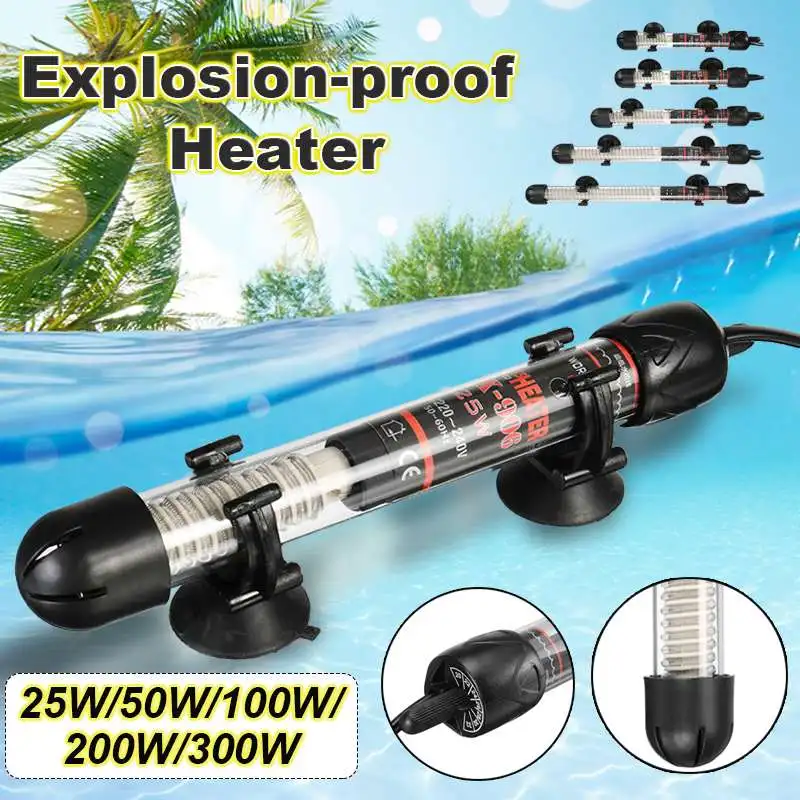 

Автоматический водонагреватель 25 Вт/50 Вт/100 Вт/200 Вт/300 Вт, 220-240 В, погружной нагревательный стержень для аквариума с постоянной температурой