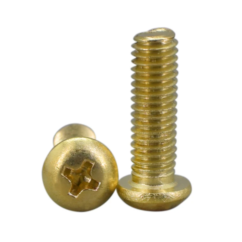 

30pcs M4 M5 M6 Copper Machine Screws Phillips Machine Pan Head Brass Screws