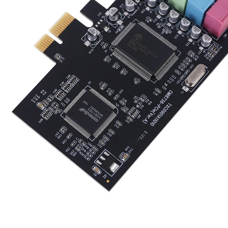 

PCI-E Sound Card 5.1 Channels CMI8738 Chipset Audios Digital Desktop PCI Express Cards TXC090