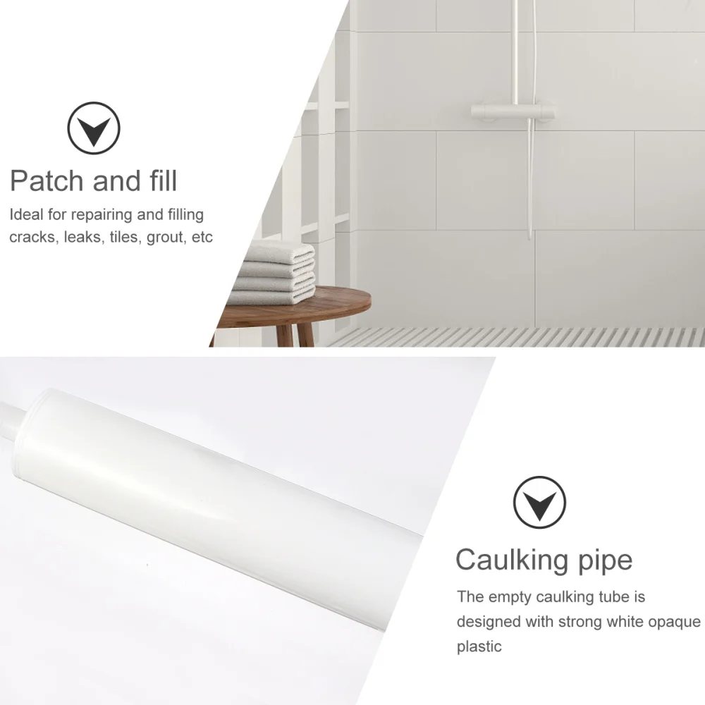 

5 Pcs Empty Caulk Tubes Refillable Sealant Caulking Tube Home Supplies