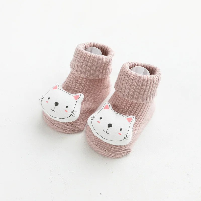 Oto&ntilde;o algod&oacute;n suave para el invierno calcetines de ni&ntilde;as beb&eacute; reci&eacute;n nacido animales de dibujos animados beb&eacute; calcetines beb&eacute; ni&ntilde;o Calcetines antideslizantes calcet&iacute;n de primavera-1