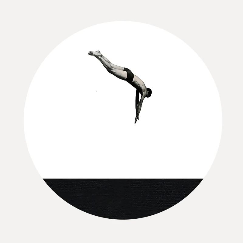 

Black white wall art painting Diving picture canvas printing living room wall decor cuadros decoratives painting